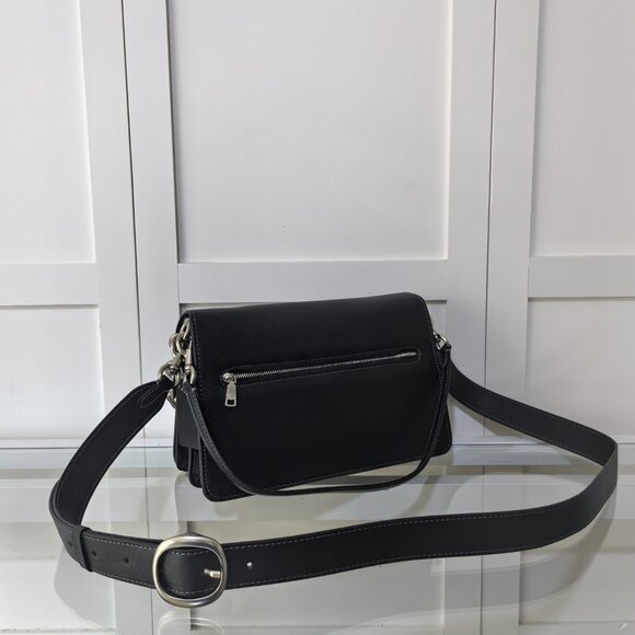 Coach Women's Chain Tabby Shoulder Bag Silver/Black - Picture 4 of 8